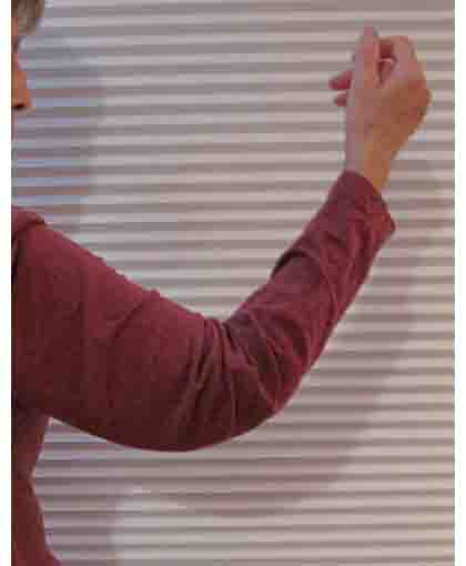 picture shows arm with elbow bent